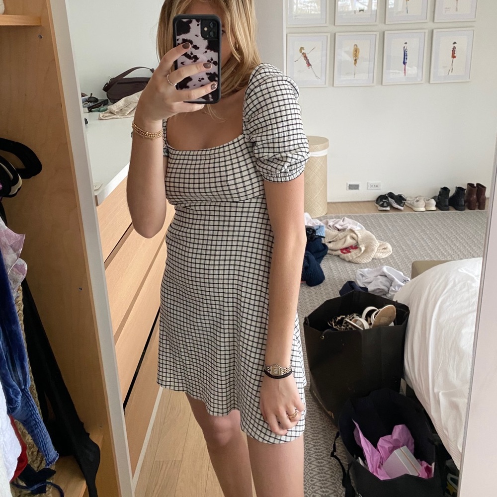 ZARA Black and white mini dress